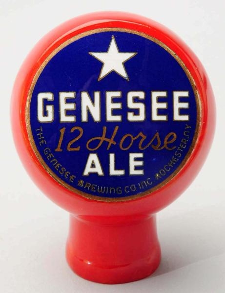 GENESSEE 12 HORSE  ALE BEER TAP KNOB.             