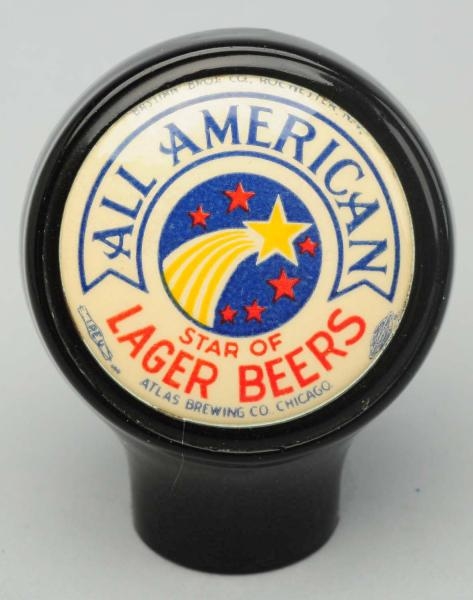 ALL AMERICAN BEER TAP KNOB.                       