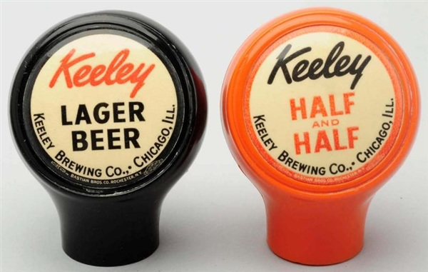 LOT OF 2: KEELEY BEER TAP KNOBS.                  