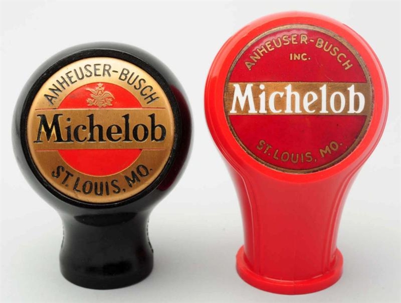 LOT OF 2: MICHELOB BEER TAP KNOBS.                