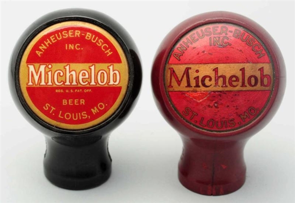 LOT OF 2: MICHELOB BEER TAP KNOBS.                