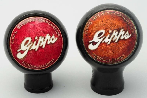 LOT OF 2: GIPPS BEER TAP KNOBS.                   