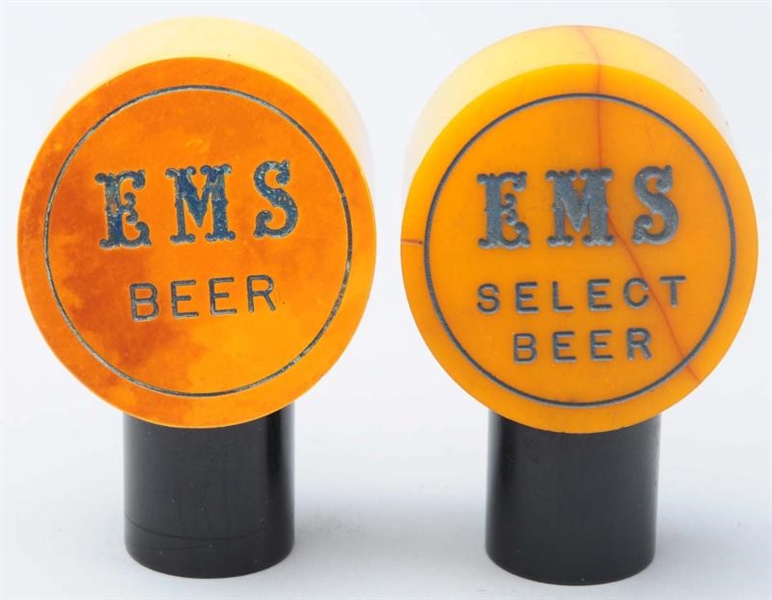 LOT OF 2: EMS BEER TAP KNOBS.                     