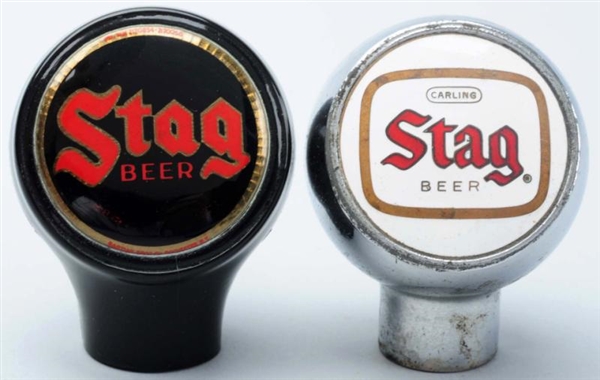 LOT OF 2: STAG BEER TAP KNOBS.                    