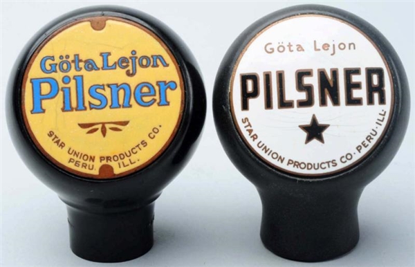 LOT OF 2: GOTA LEJON PILSNER BEER TAP KNOBS.      