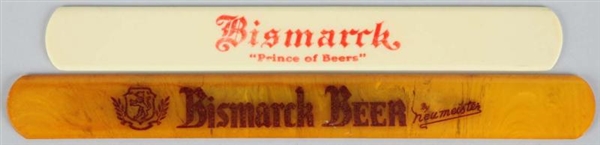 LOT OF 2: BISMARCK BEER FOAM SCRAPERS.            