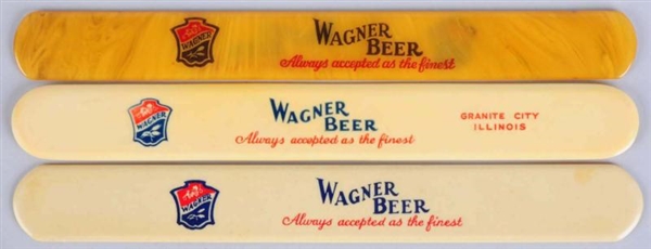 LOT OF 3: WAGNER BEER FOAM SCRAPERS.              
