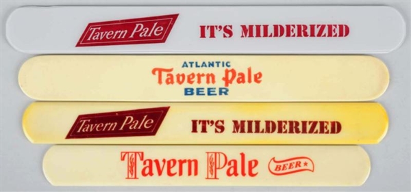 LOT OF 4: TAVERN PALE BEER FOAM SCRAPERS.         