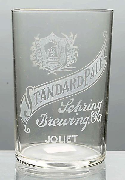 SEHRING BREWING CO. ACID-ETCHED BEER GLASS.       