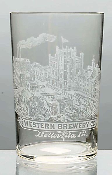 WESTERN BREWERY CO. BEER GLASS.                   