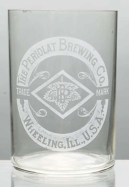 THE PERIOLAT BREWING CO. ACID-ETCHED BEER GLASS.  