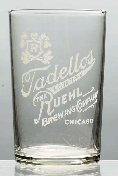 TADELLOS ACID-ETCHED BEER GLASS.                  