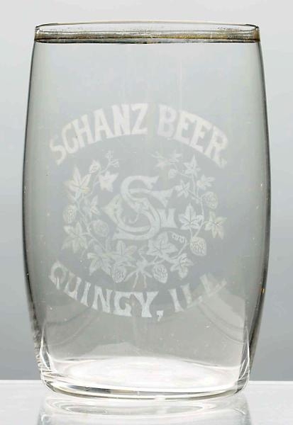 SCHANZ BEER ACID-ETCHED GLASS.                    