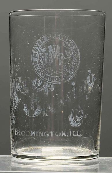 MEYER BREWING CO. ACID-ETCHED BEER GLASS.         