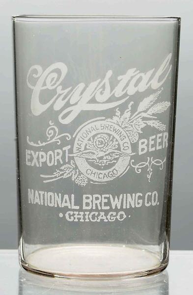 CRYSTAL EXPORT ACID-ETCHED BEER GLASS.            