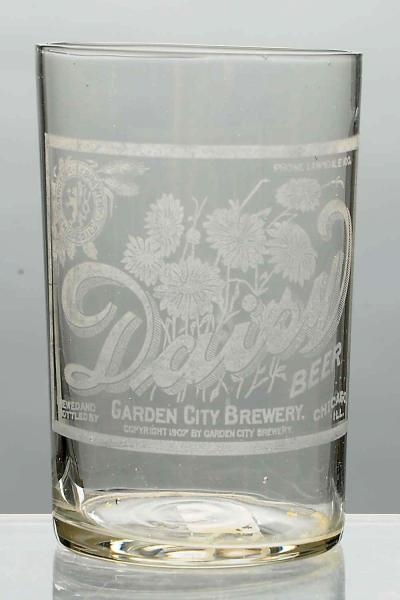 DAISY ACID-ETCHED BEER GLASS.                     
