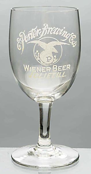 E. PORTER BREWING CO. ACID-ETCHED BEER GLASS.     