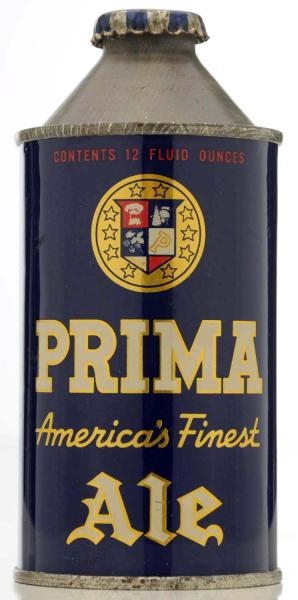 PRIMA ALE HP CONE TOP BEER CAN.                   