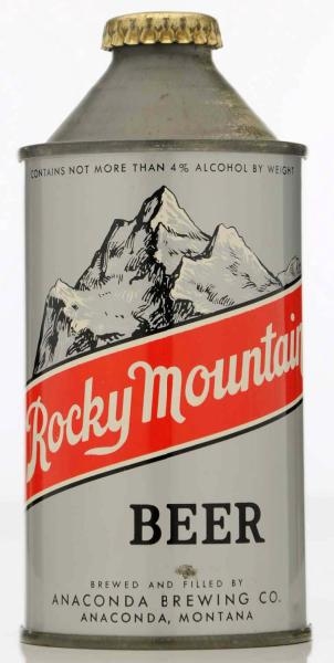 ROCKY MOUNTAIN BEER HP CONE TOP BEER CAN.         