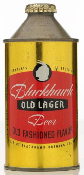 BLACKHAWK OLD LAGER BEER HP CONE TOP.*            
