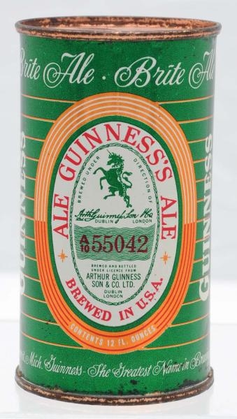 GUINNESS ALE 55042 FLAT TOP BEER CAN.             
