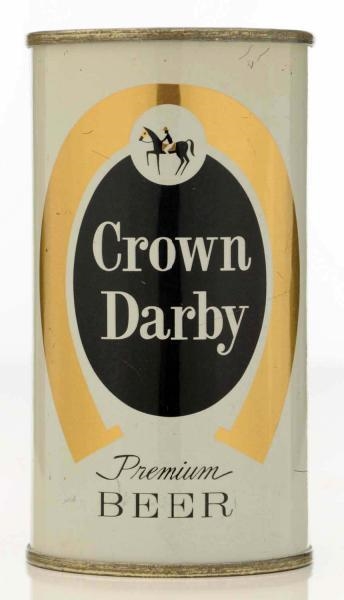 CROWN DARBY FLAT TOP BEER CAN.                    