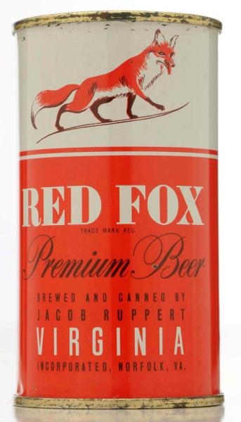 RED FOX RUPPERT FLAT TOP BEER CAN.                