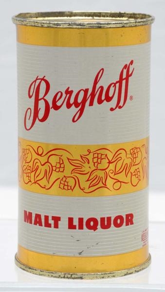 BERGHOFF MALT LIQUOR FLAT TOP BEER CAN. *         