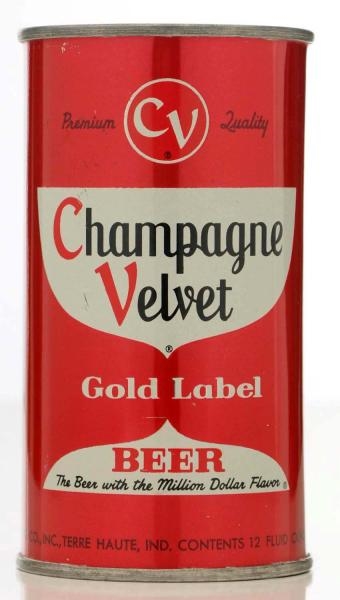 CHAMPAGNE VELVET RED SET CAN BEER CAN.            