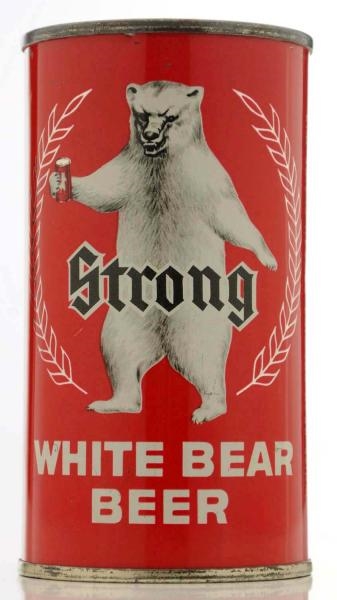 STRONG WHITE BEER FLAT TOP BEER CAN.              
