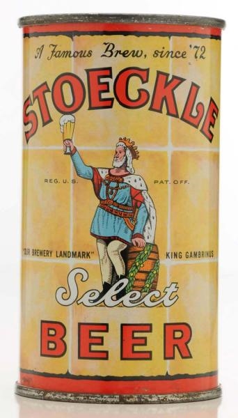 STOECKLE SELECT BEER FLAT TOP BEER CAN.           