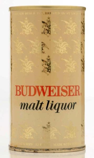 BUDWEISER MALT LIQUOR PULL TAB BEER CAN.          