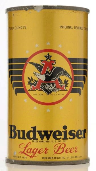 BUDWEISER LAGER BEER INSTRUCTIONAL BEER CAN.      