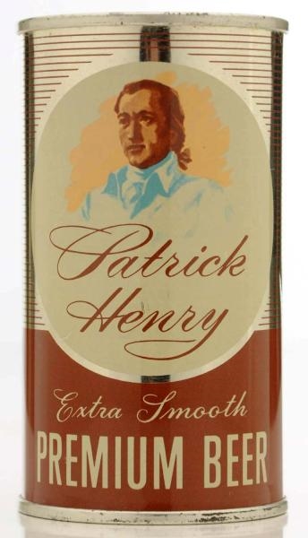 PATRICK HENRY FLAT TOP BEER CAN.                  