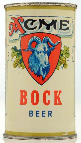 ACME BOCK BEER FLAT TOP BEER CAN.                 