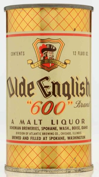 OLDE ENGLISH "600" FLAT TOP BEER CAN.             