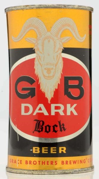 GB DARK BOCK FLAT TOP BEER CAN.                   