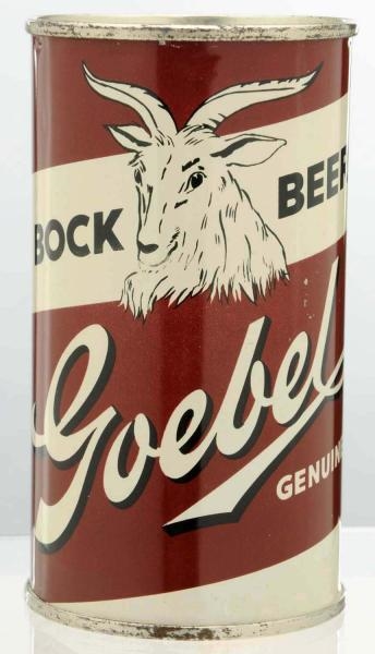 GOEBEL BOCK BEER FLAT TOP DETROIT BEER CAN.       