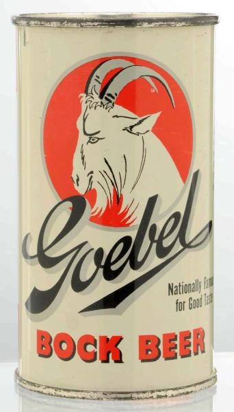 GOEBEL BOCK BEER FLAT TOP DETROIT BEER CAN.       