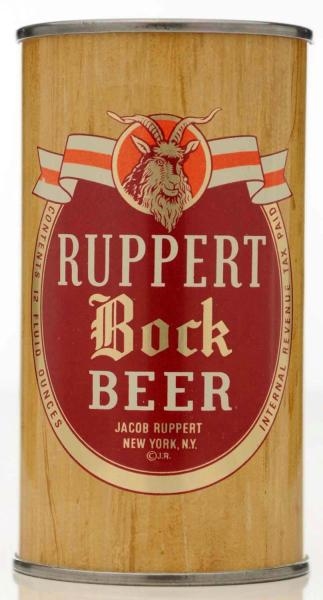 RUPPERT BOCK BEER FLAT TOP BEER CAN. *            