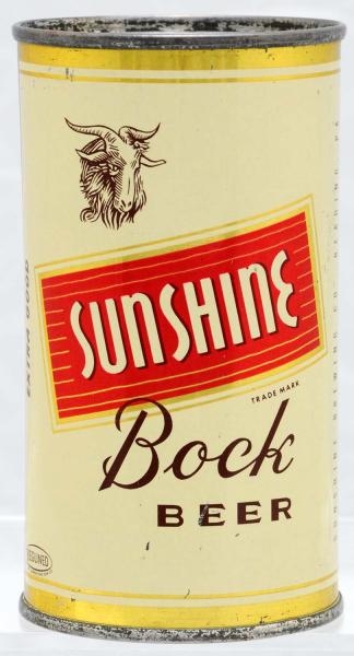 SUNSHINE BOCK BEER FLAT TOP BEER CAN.             