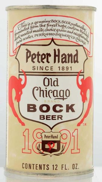 PETER HAND OLD CHICAGO BOCK BEER CAN.             