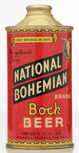 NATIONAL BOHEMIAN BOCK LP CONE TOP BEER CAN.*     