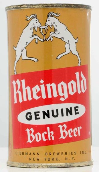 RHEINGOLD GENUINE BOCK BEER FLAT TOP BEER CAN.*   