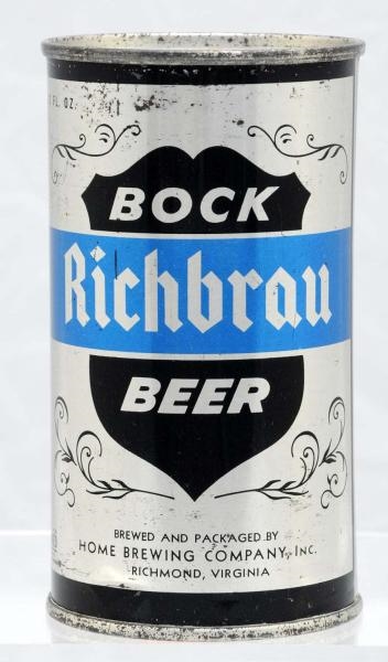 RICHBRAU BOCK BEER FLAT TOP BEER CAN.             