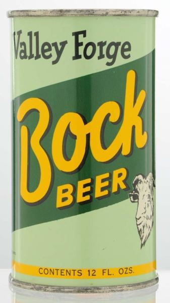VALLEY FORGE BOCK FLAT TOP BEER CAN.*             