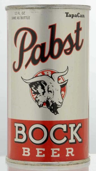 PABST BOCK, RAM SILVER FLAT TOP BEER CAN.* **     