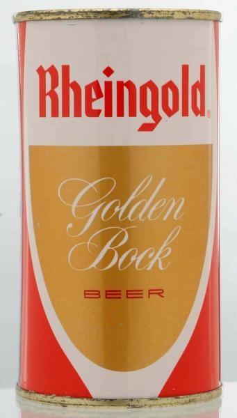 RHEINGOLD GOLDEN BOCK FLAT TOP BEER CAN. *        
