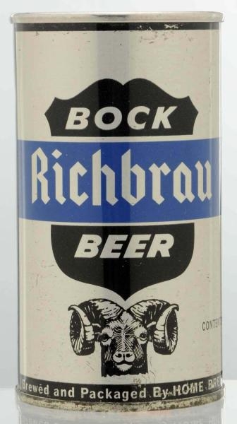 RICHBRAU BOCK ZIP TOP BEER CAN.                   