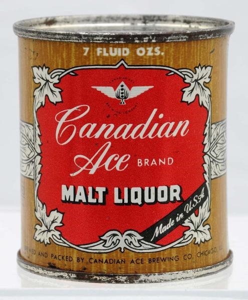 CANADIAN ACE MALT LIQUOR FLAT TOP BEER CAN.       
